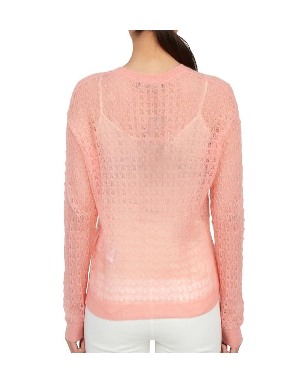 Max Mara Pink Long-Sleeved Round-Neck Sweater
