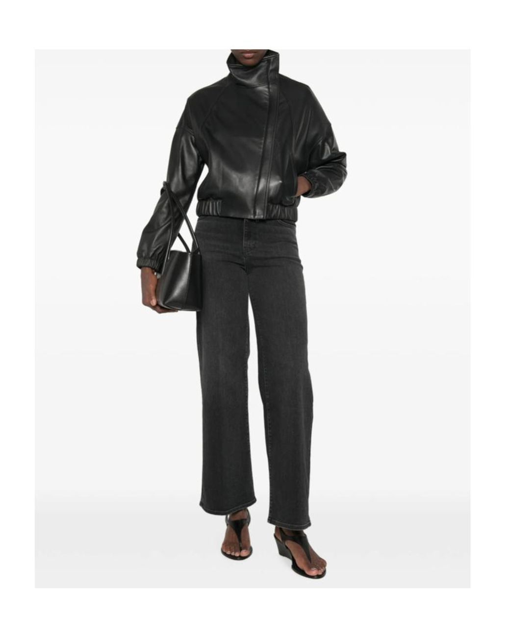 Vince Black Long-Sleeved Casual Jacket