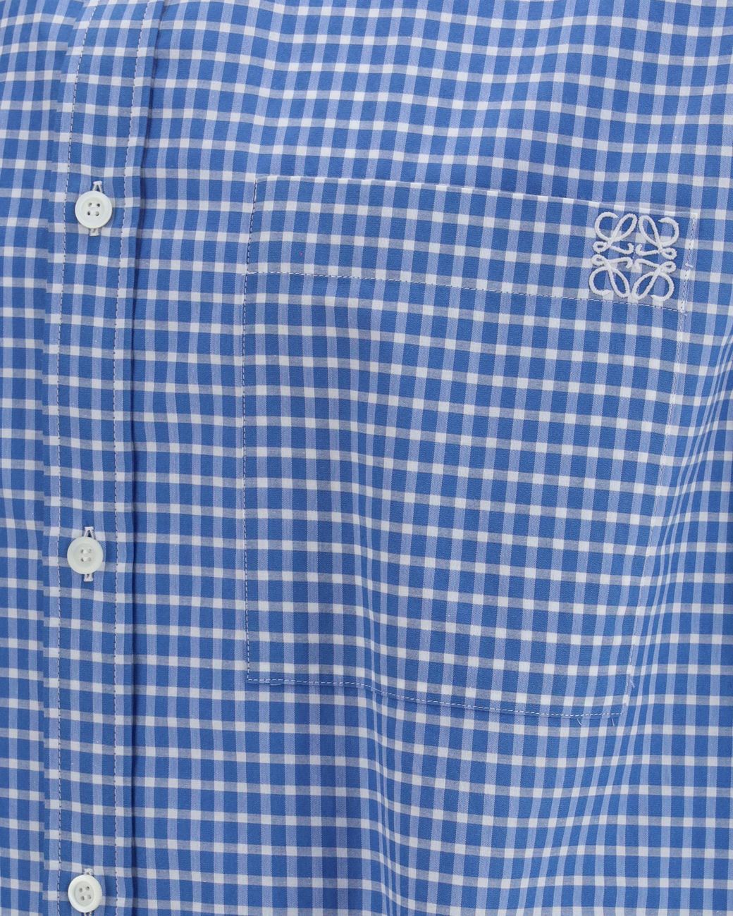 Loewe Blue Textured Checked Shirt for men