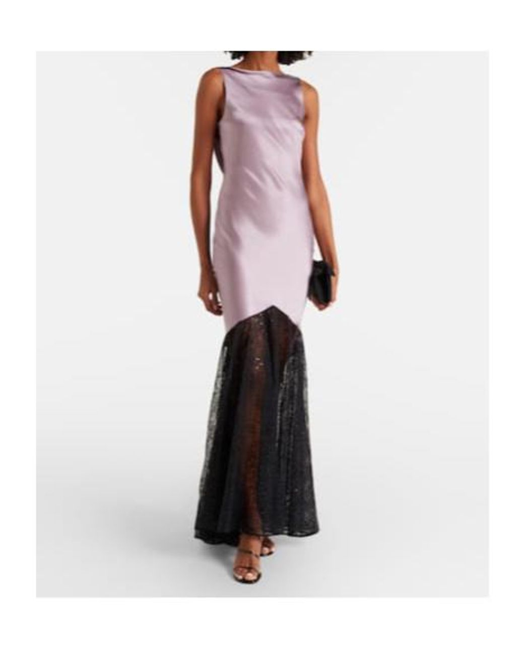 Nina Ricci Purple Silk-Blend Gown