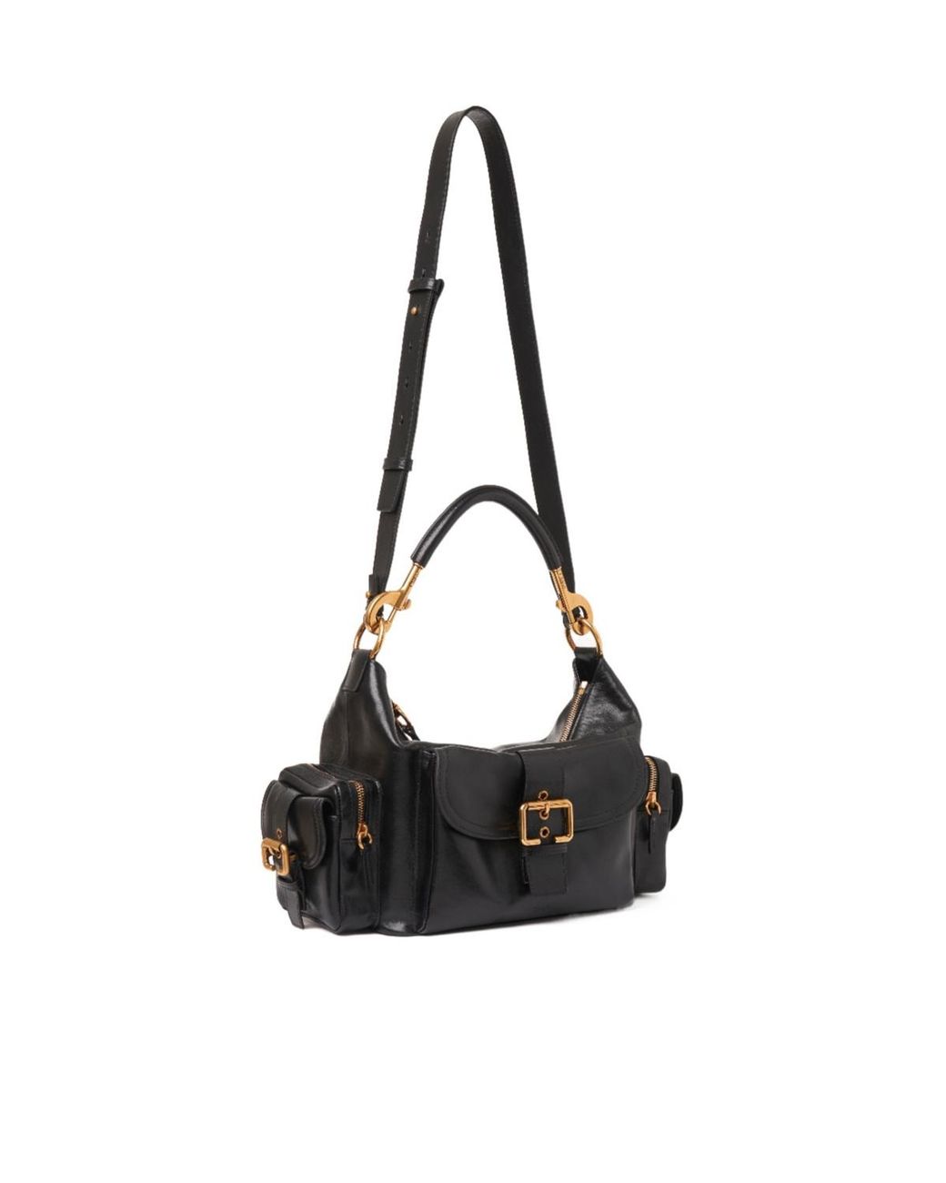 Chloé Black クロエ カメラ ジップ トートバッグ