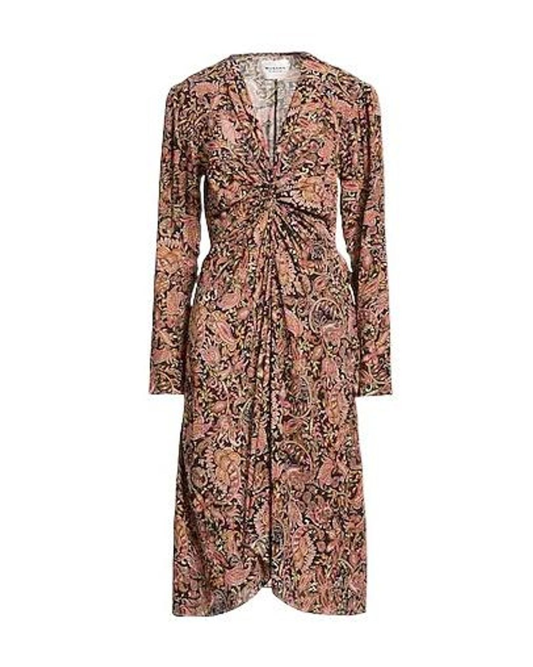 Isabel Marant Brown Patterned Flared Skirt