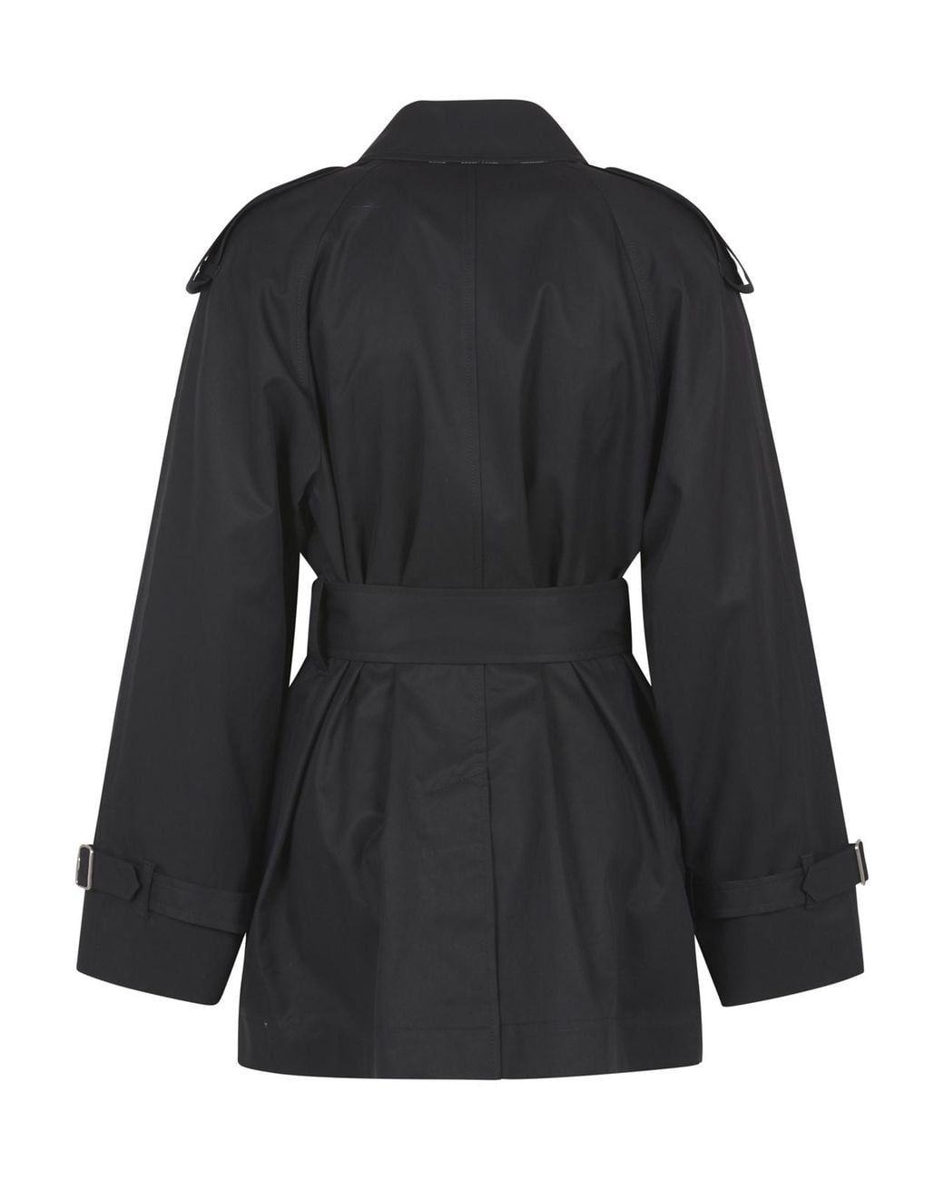 Burberry Black Double-Breasted Belted Jacket