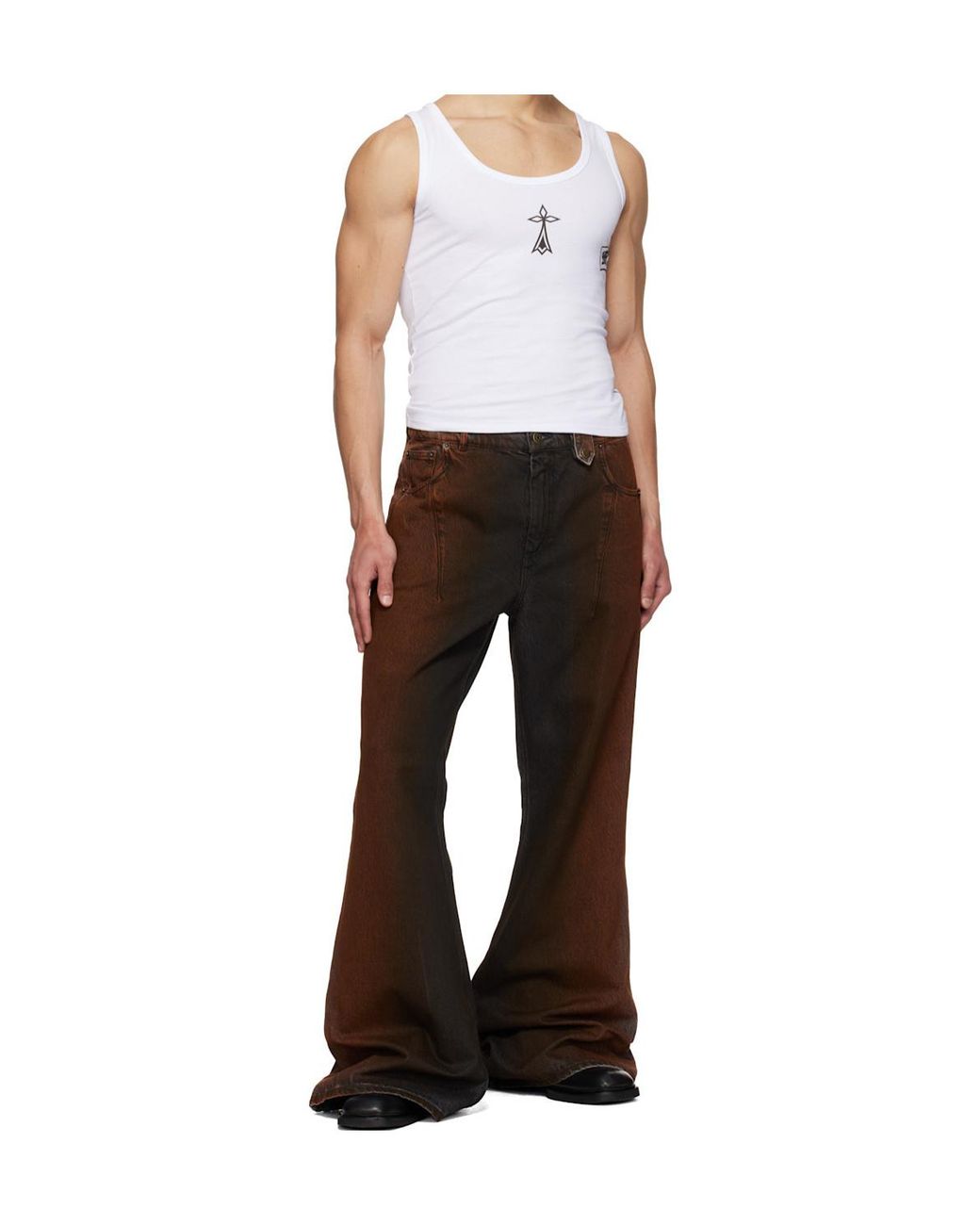 Egonlab White Breizh Crew Neck Vest for men