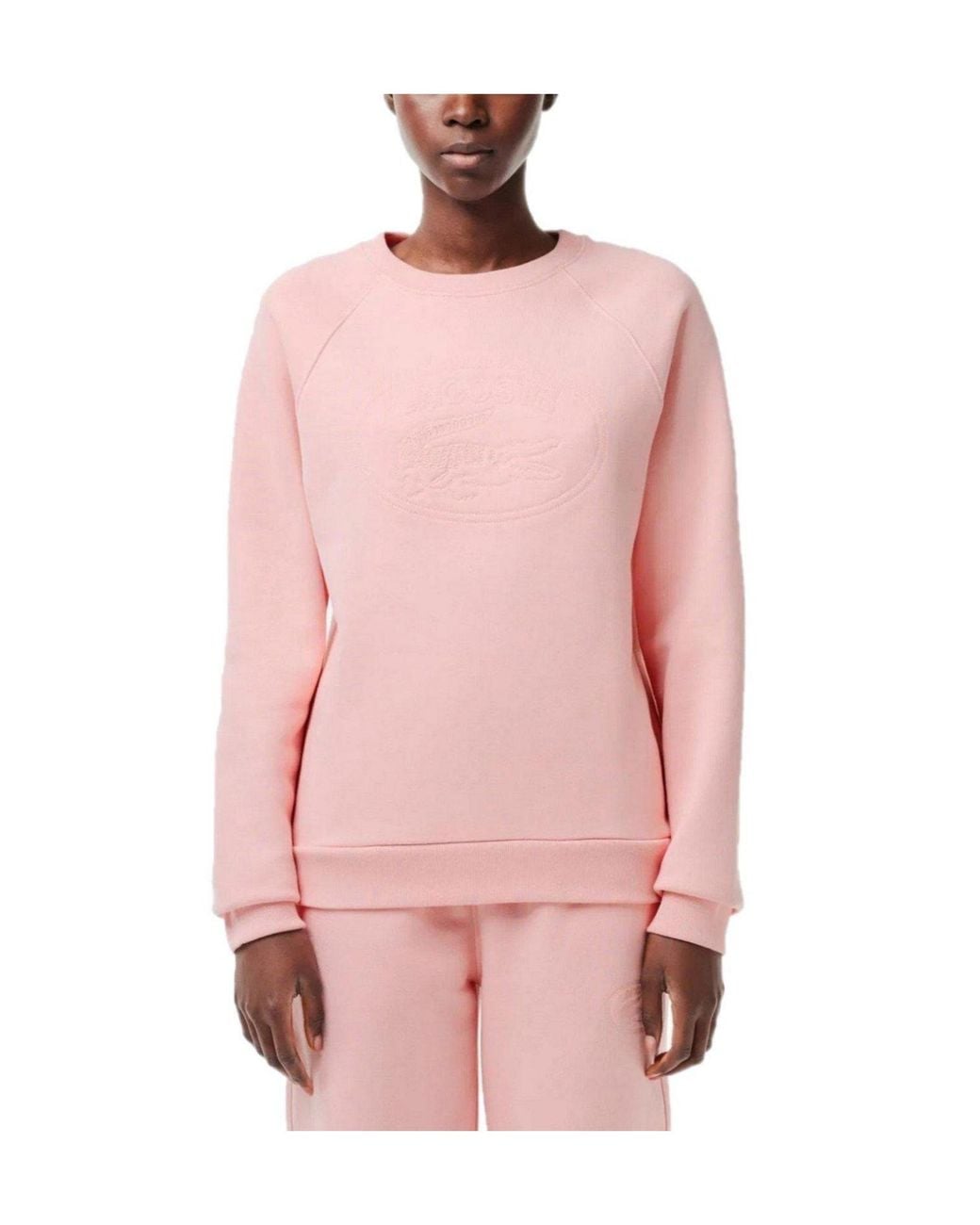 Lacoste Pink Crewneck Sweatshirt