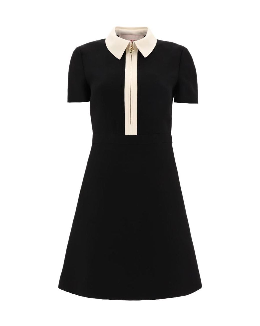 Valentino Black Zip-Detail Dress