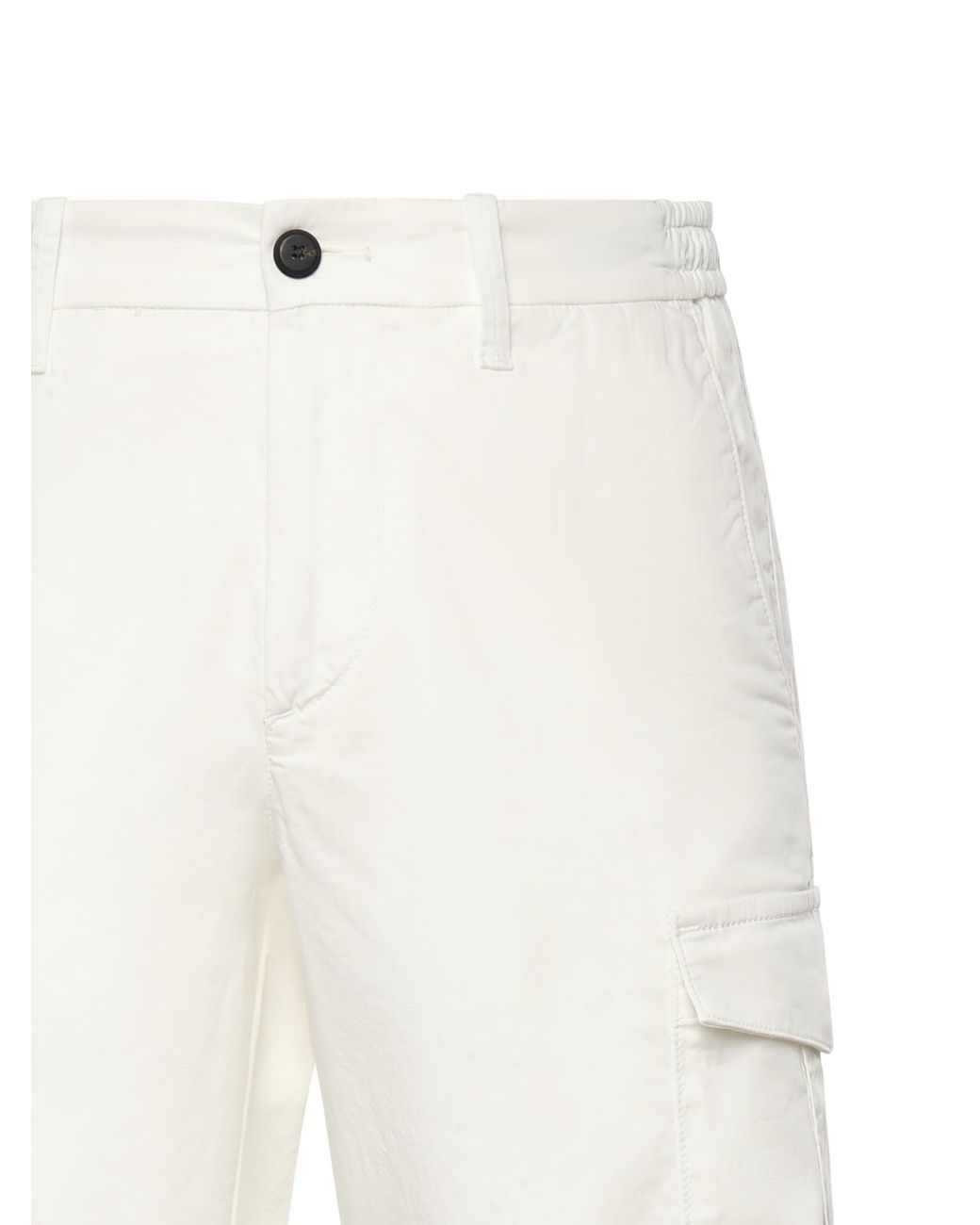 Eleventy White Cargo Shorts for men