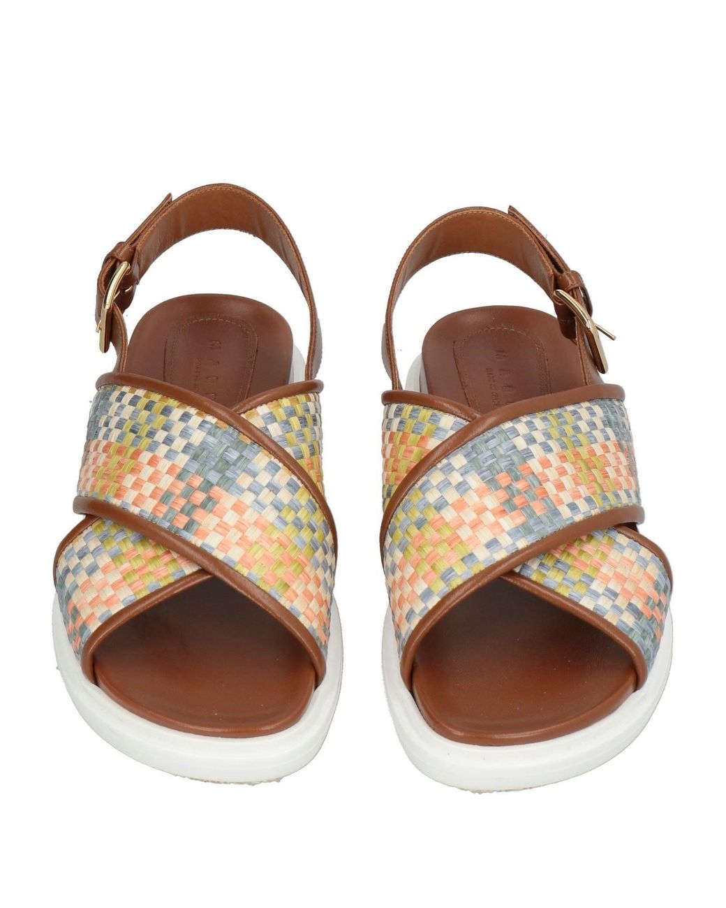 Marni Brown Casual Multi-Color Sandals