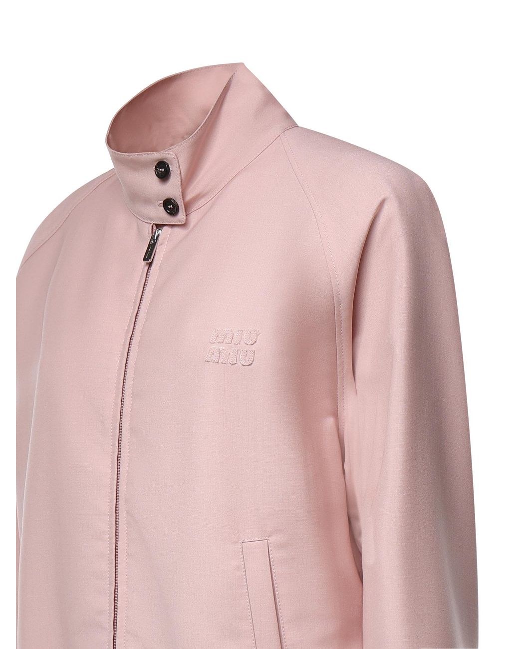 Miu Miu Pink Mohair Blouson Jacket