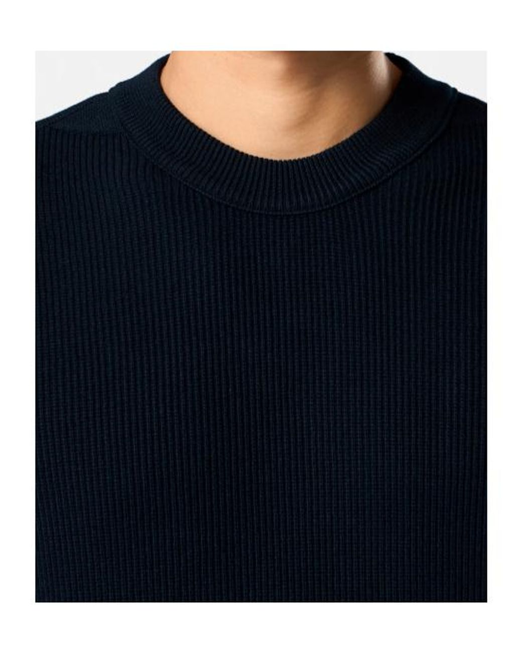Stone Island Blue Logo Patch Crewneck Sweatshirt for men