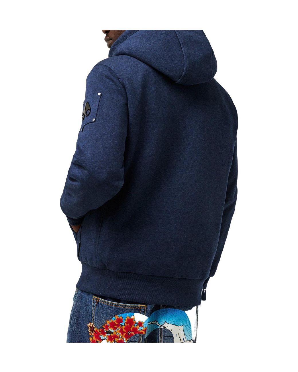Moose Knuckles Blue Classic Printed Jacket for men