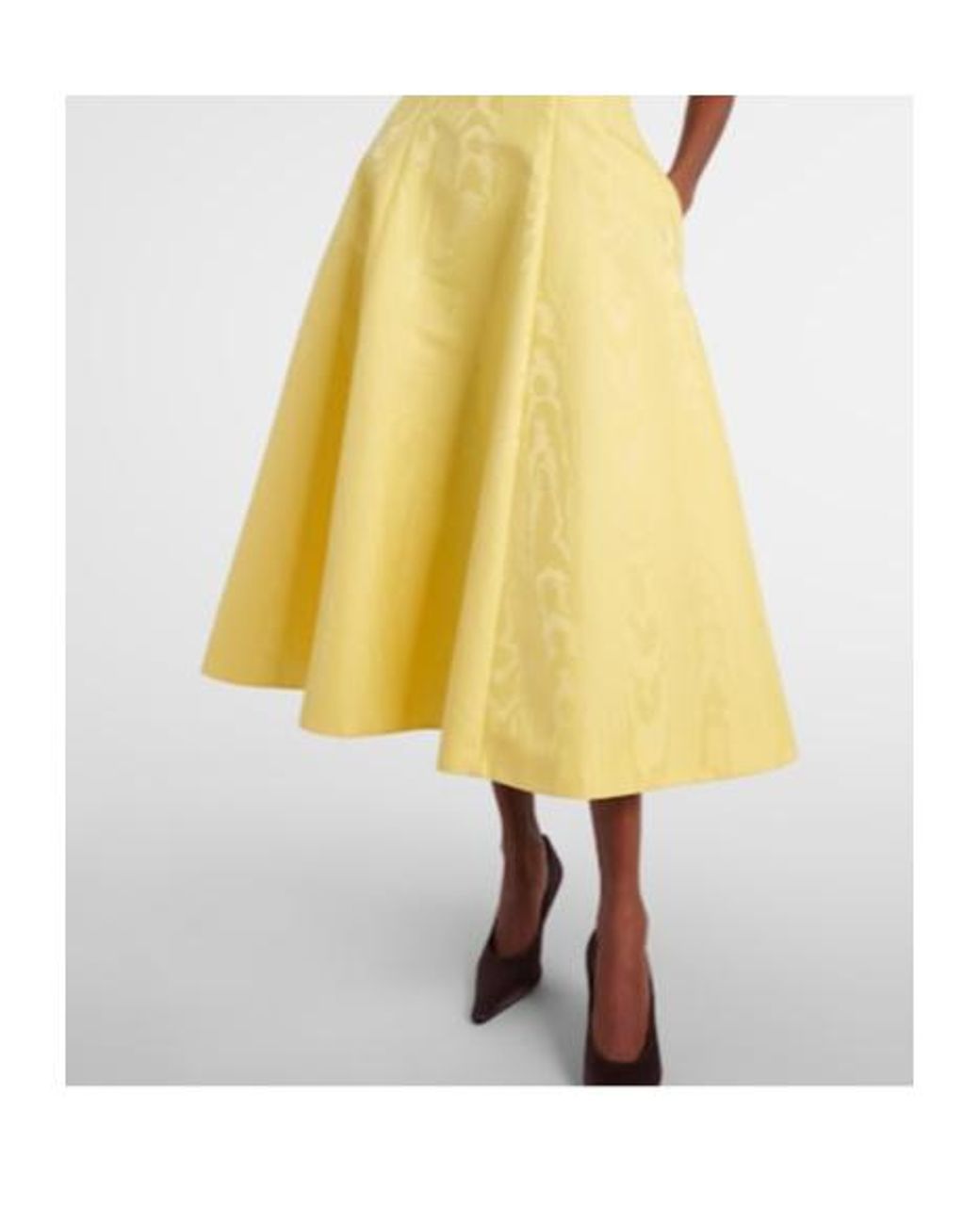 Emilia Wickstead Yellow Mara Wavy Micardo Midi Dress