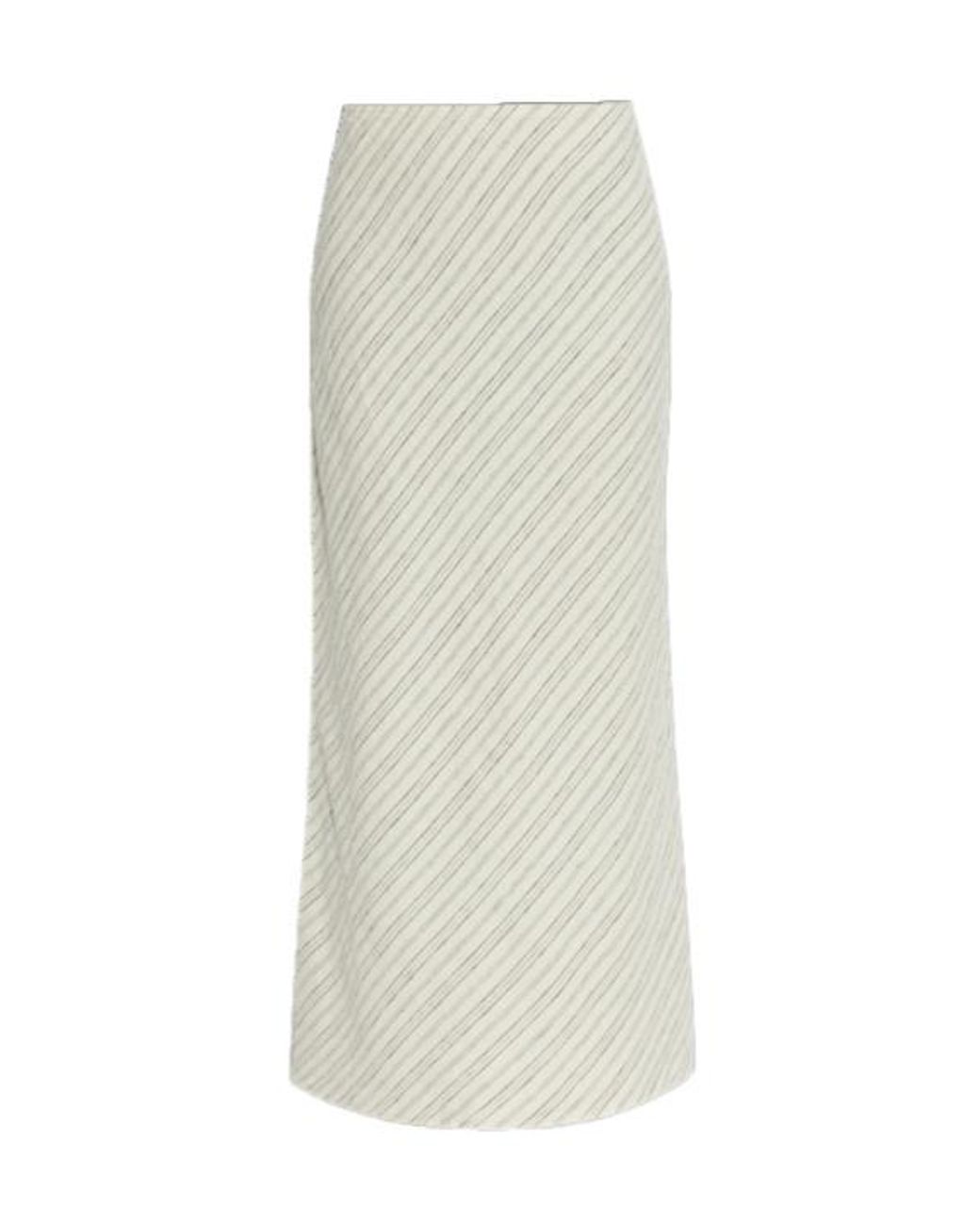 Samsøe & Samsøe White Samsøe Samsøe Saagneta Striped Maxi Skirt