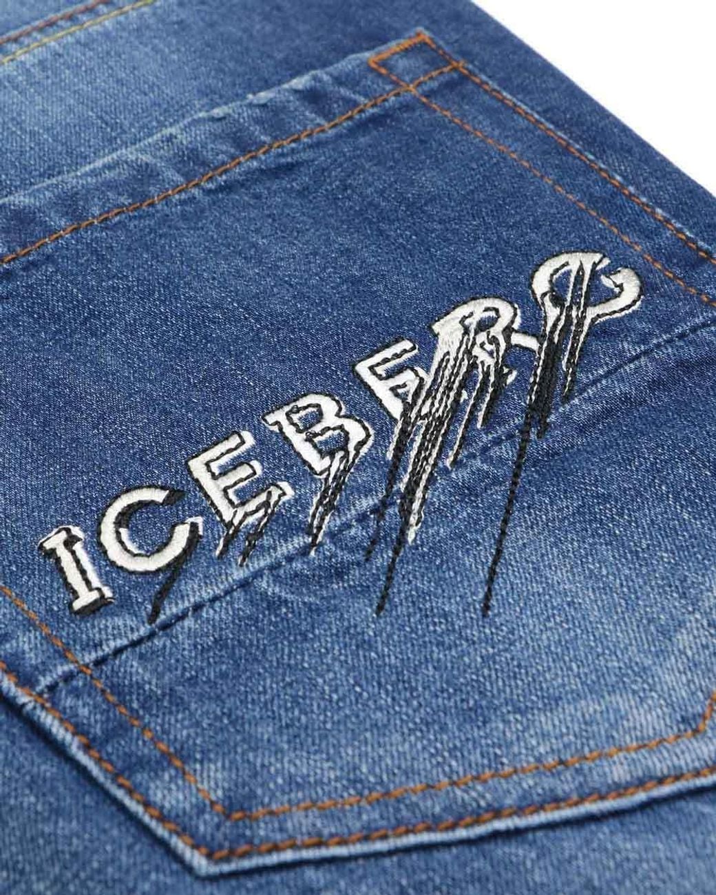 Iceberg Blue Straight Jeans for men