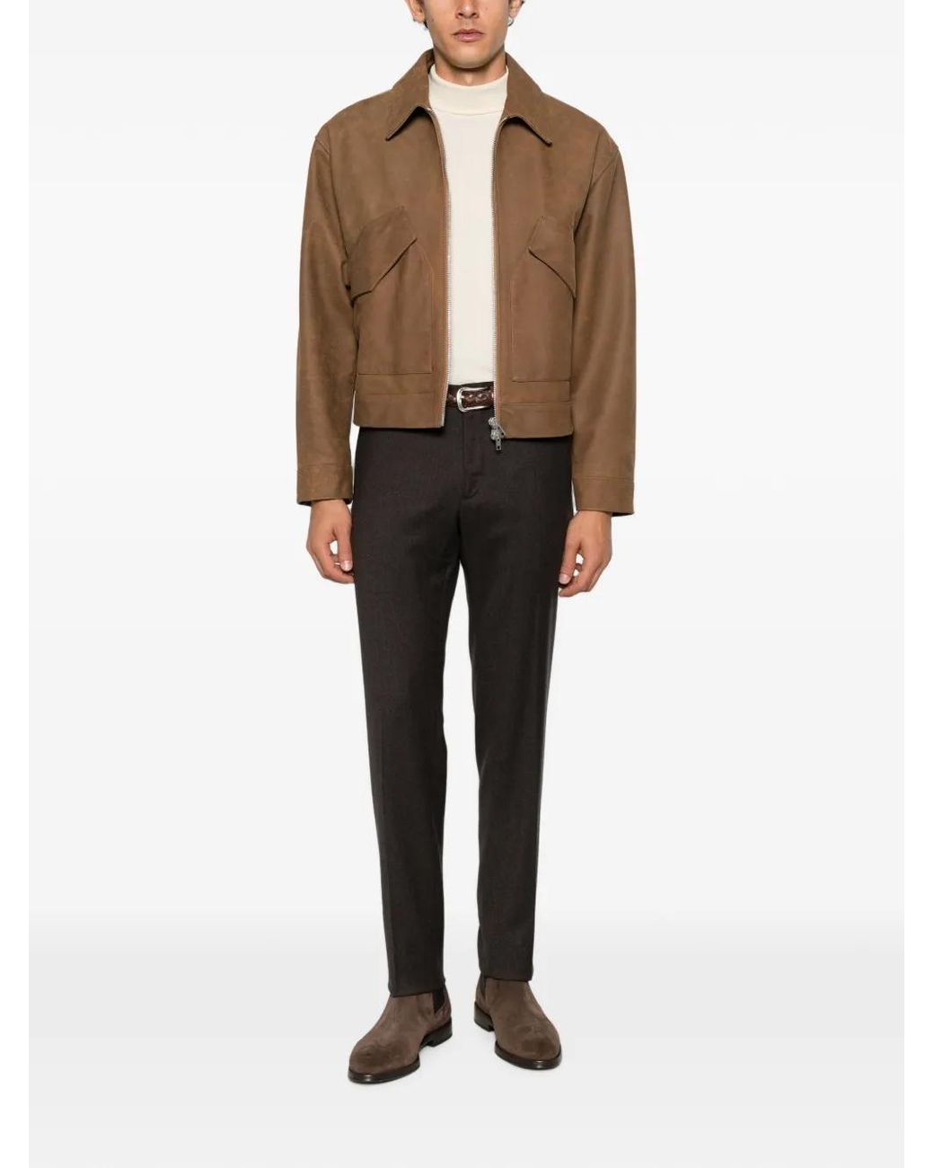 Incotex Gray Elasticated-Waistband Trousers for men