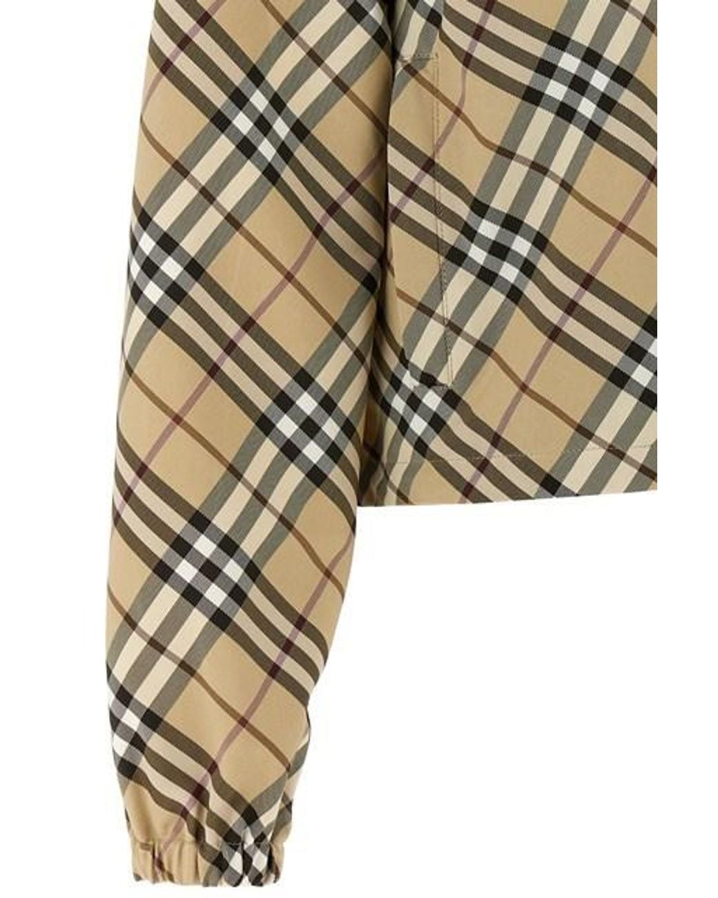 Burberry Metallic Checked Hooded Zip-Up Jacket