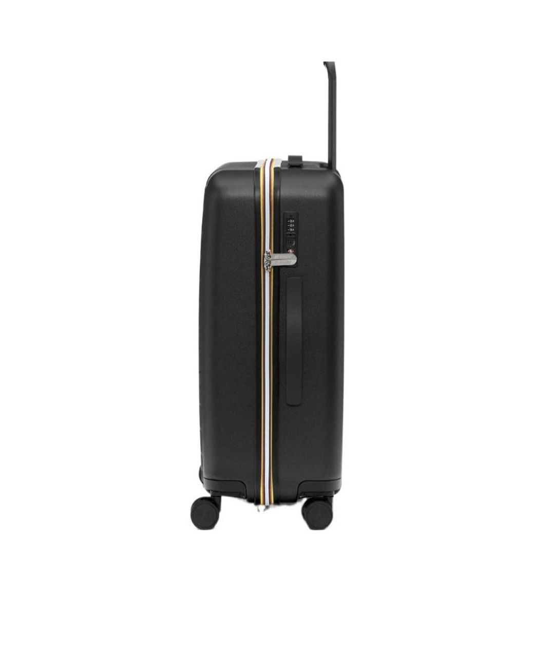 K-Way Black Eudoxieur Medium Trolley Suitcase for men