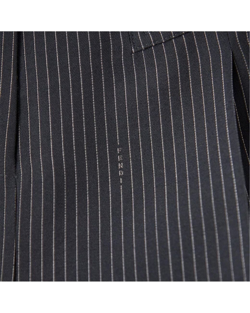 Fendi Blue Pinstripe Casual Pants