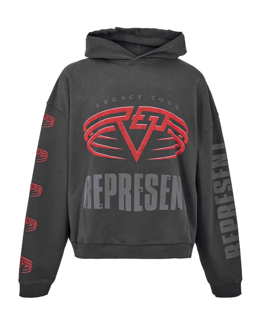 Represent Gray Hooded Sweatshirt for men