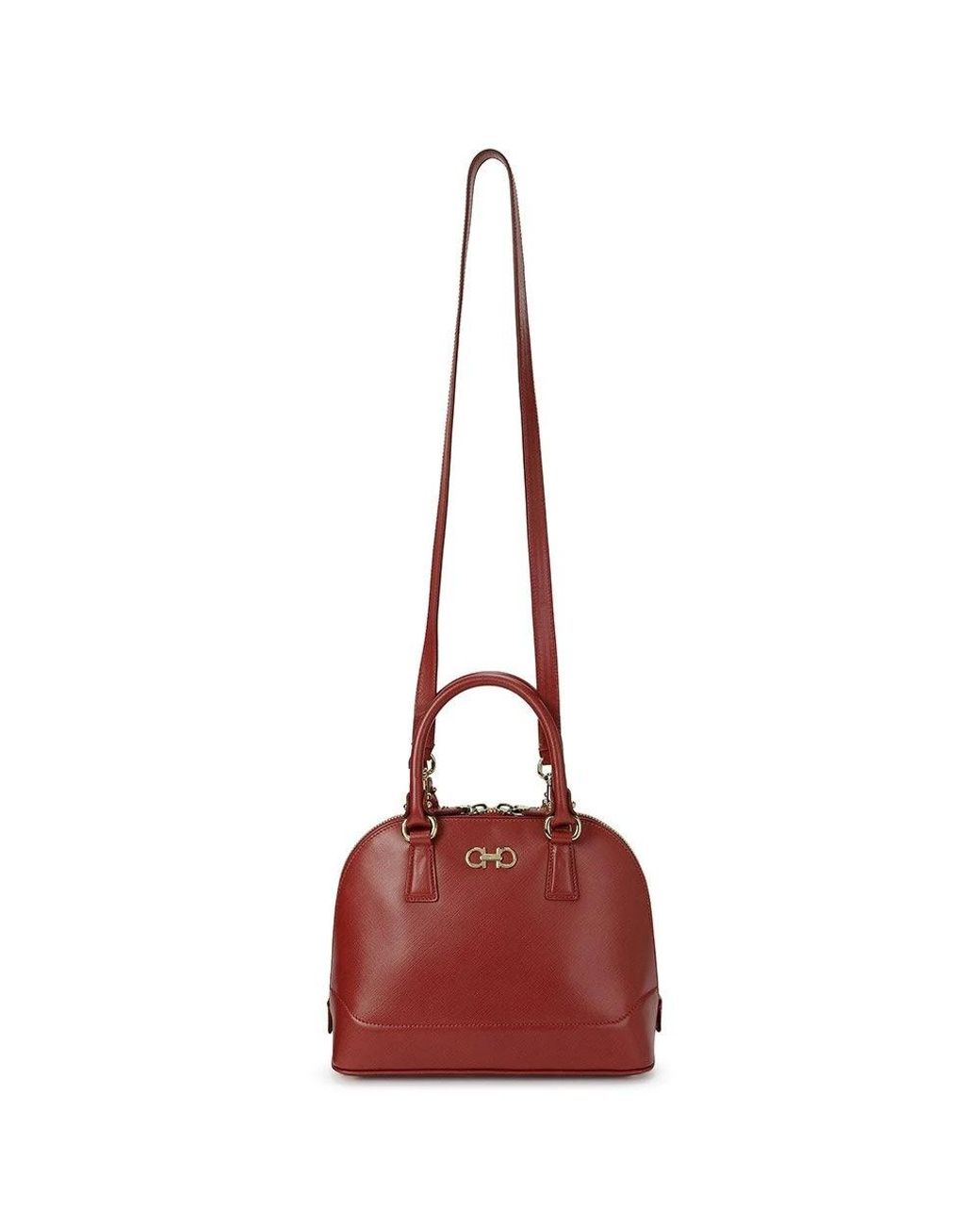 Ferragamo Red Logo Handbag