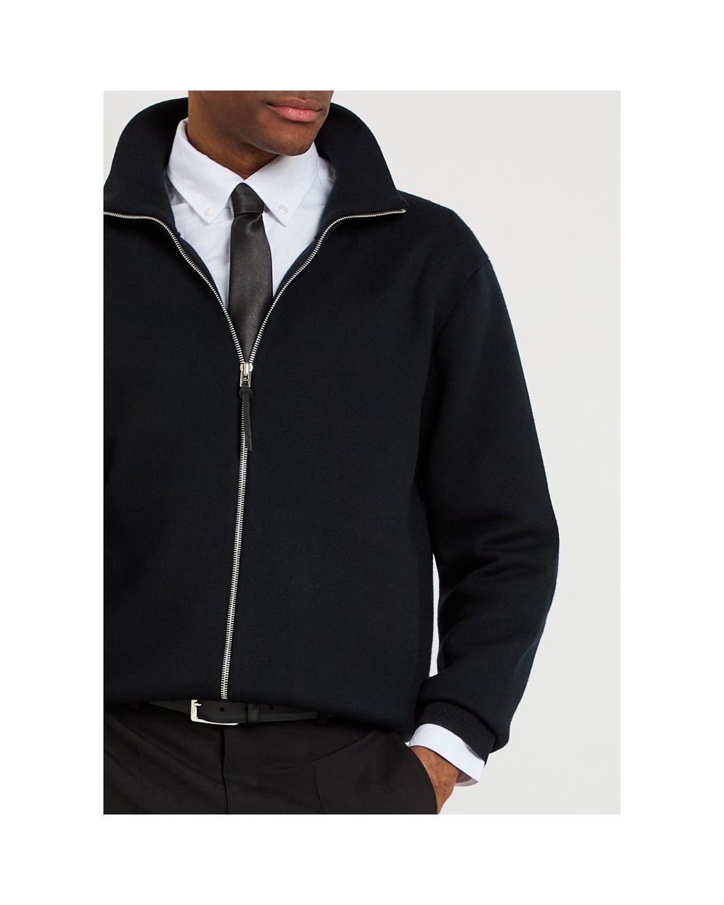 Tom Ford Black Simple Wool Jacket for men