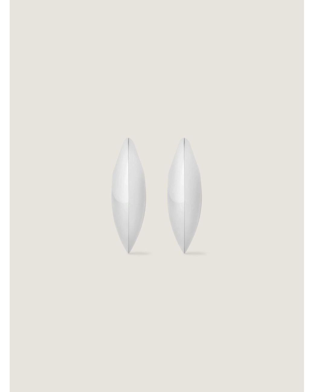 Givenchy White Cocoon Earrings