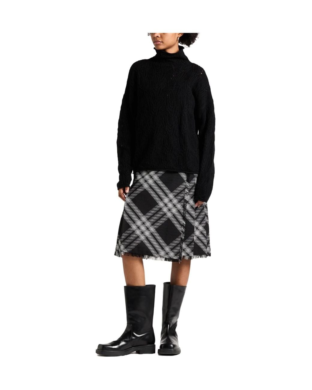Max Mara Black Turtleneck Wool, Cashmere