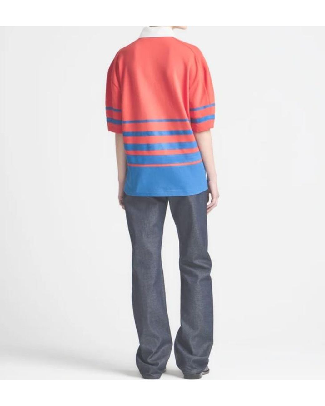 J.W. Anderson Striped Embroidered-Logo Polo Shirt for men