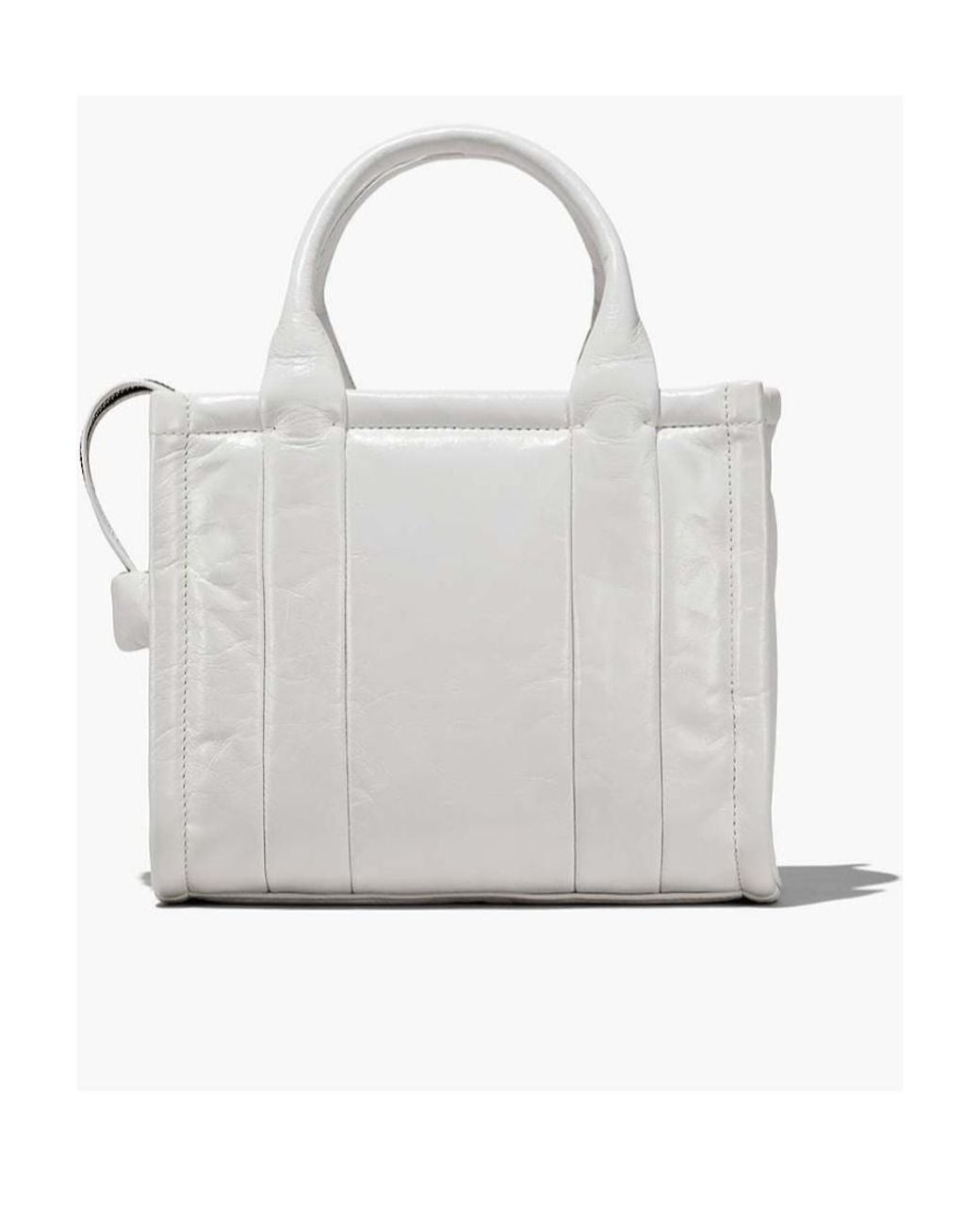 Marc Jacobs Gray Logo Patch Zipped Small Tote Bag