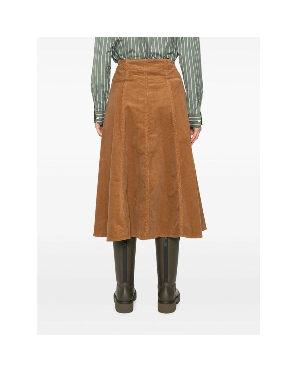 Polo Ralph Lauren Brown Ralph Lauren A-Line Midi Skirt