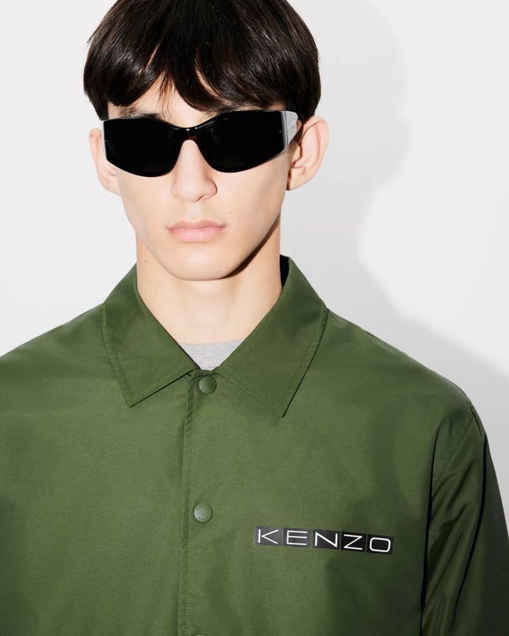 KENZO Green Lucky Tiger' Padded Coach Jacket for men