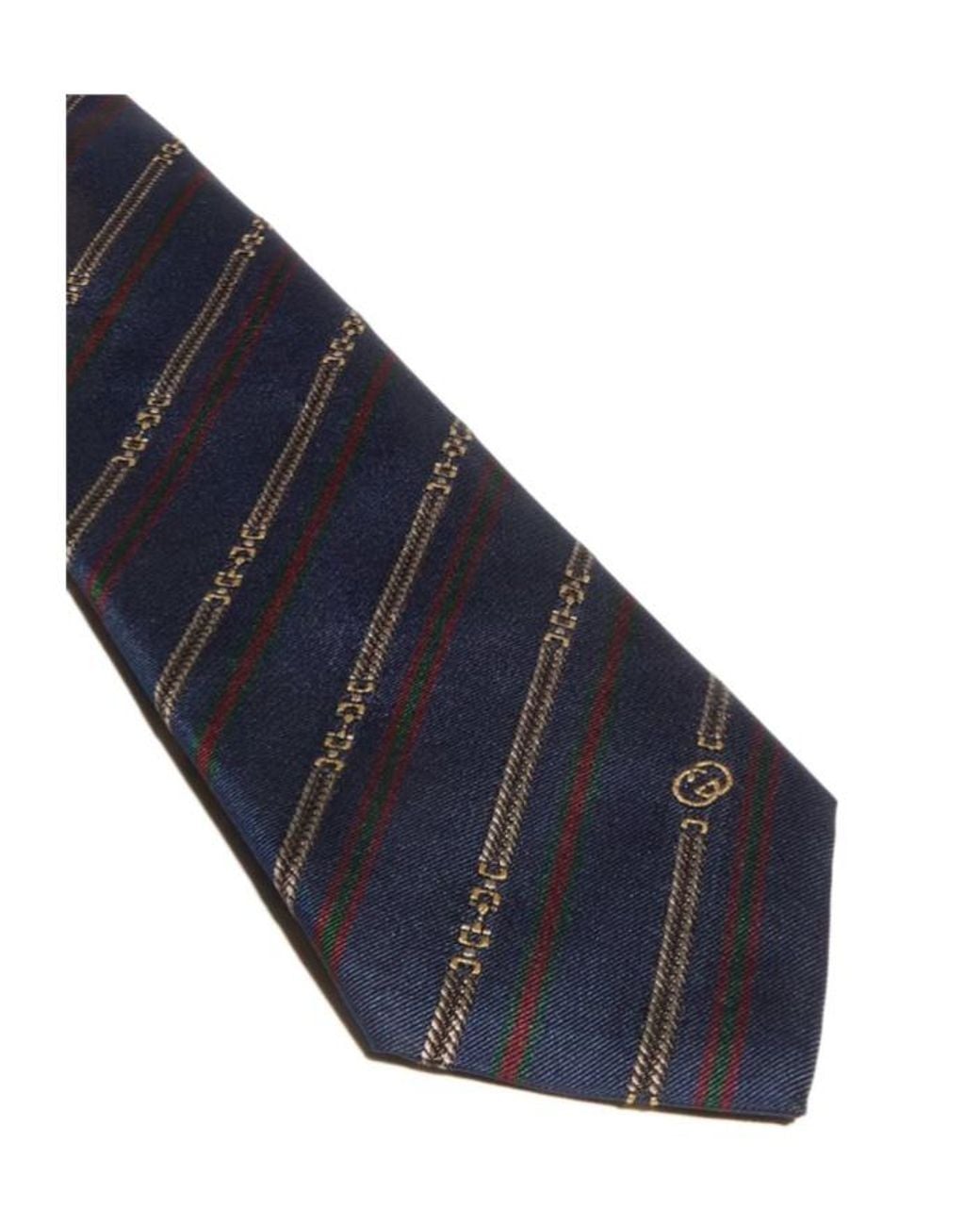 Gucci Blue Interlocking Gg Horsebit Belt Tie for men