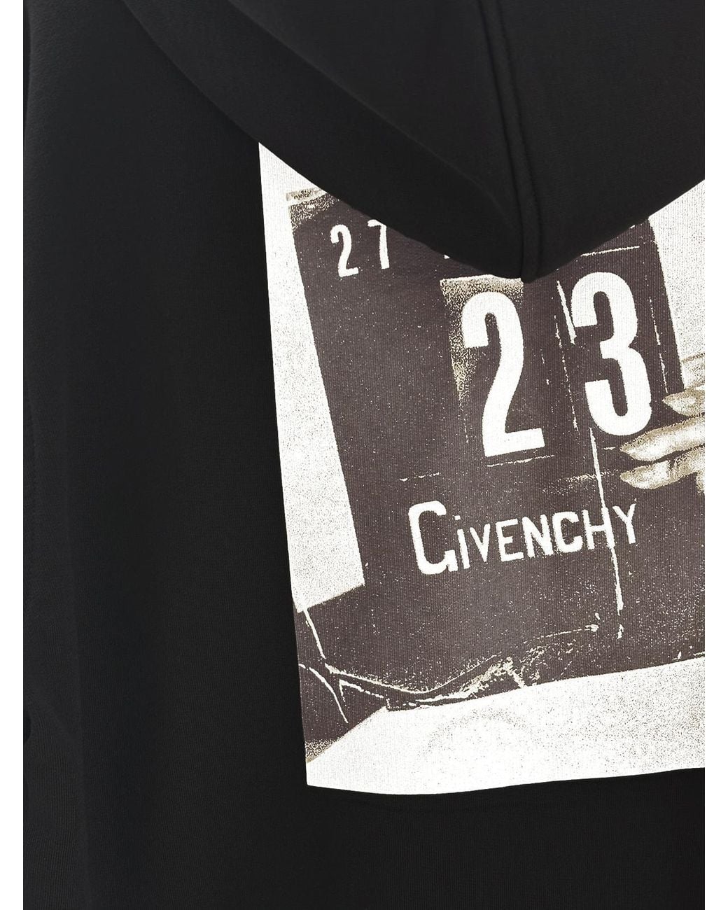 Givenchy Black Couture Seam Regular Fit Drawstring Hoodie for men