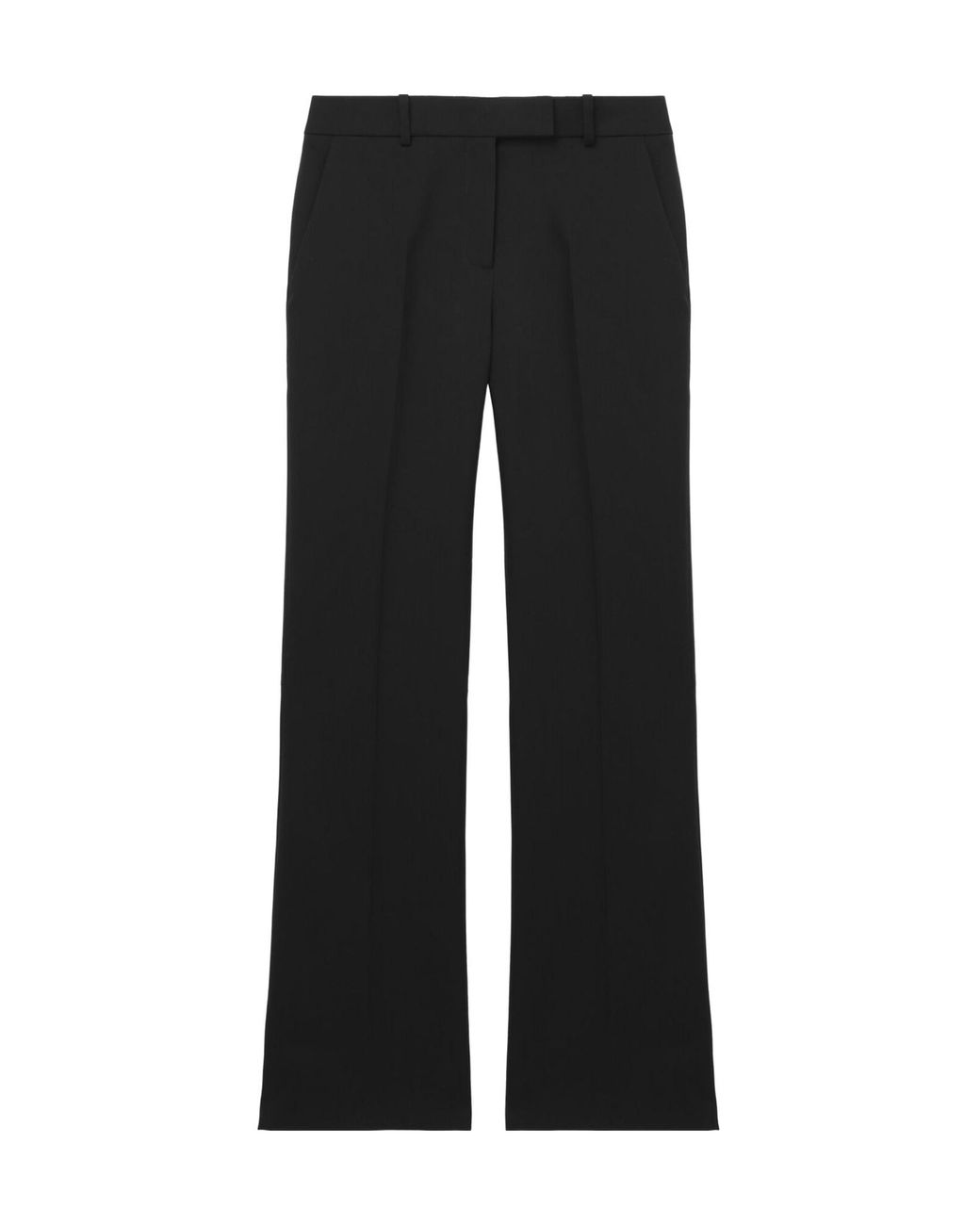 McQueen Black Kickback Straight-Leg Trousers