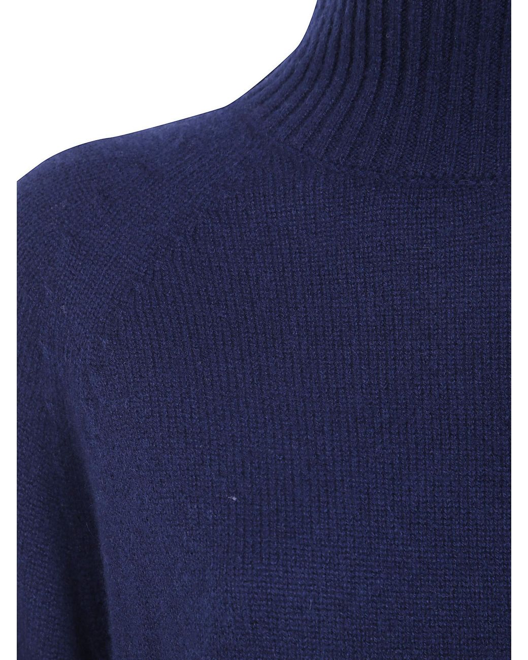 Seventy Blue Cashmere Turtleneck Knitted Sweater