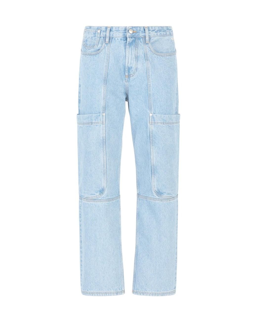 Gcds Blue Logo Patch Ultrapocket Jeans for men