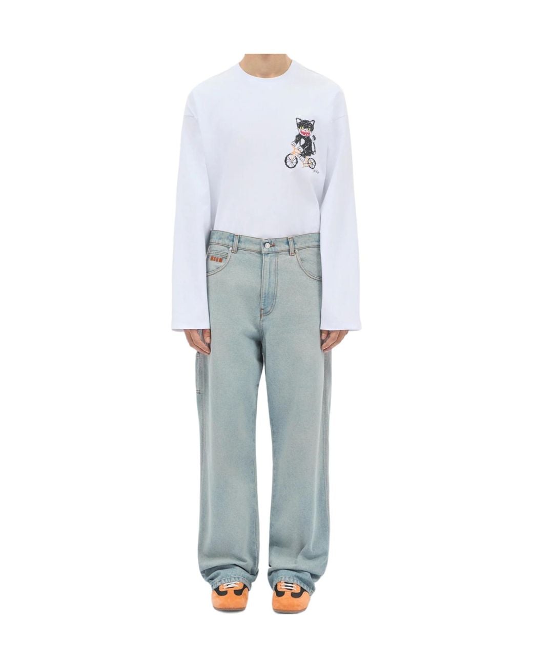 MSGM Blue Relaxed Carpenter Jeans for men