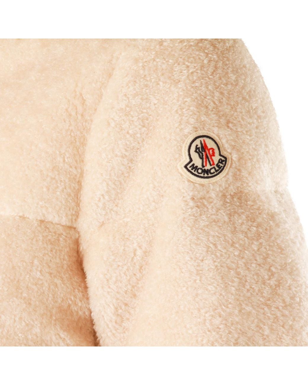 Moncler Natural Cedra Teddy Short Down Jacket