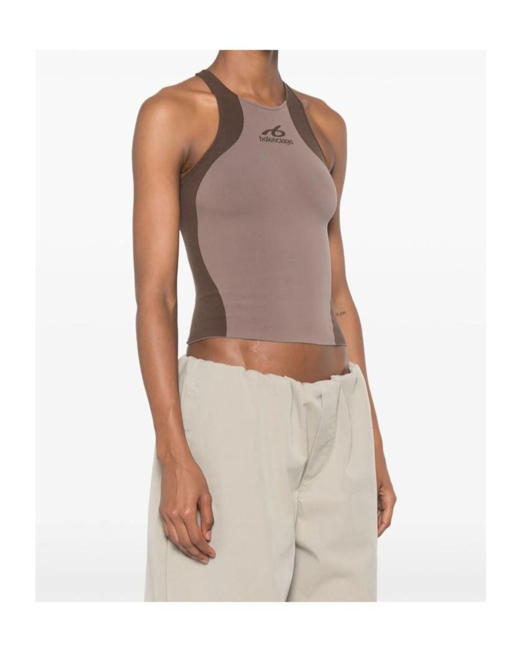 Balenciaga Brown Techwear Seamless Tank Top