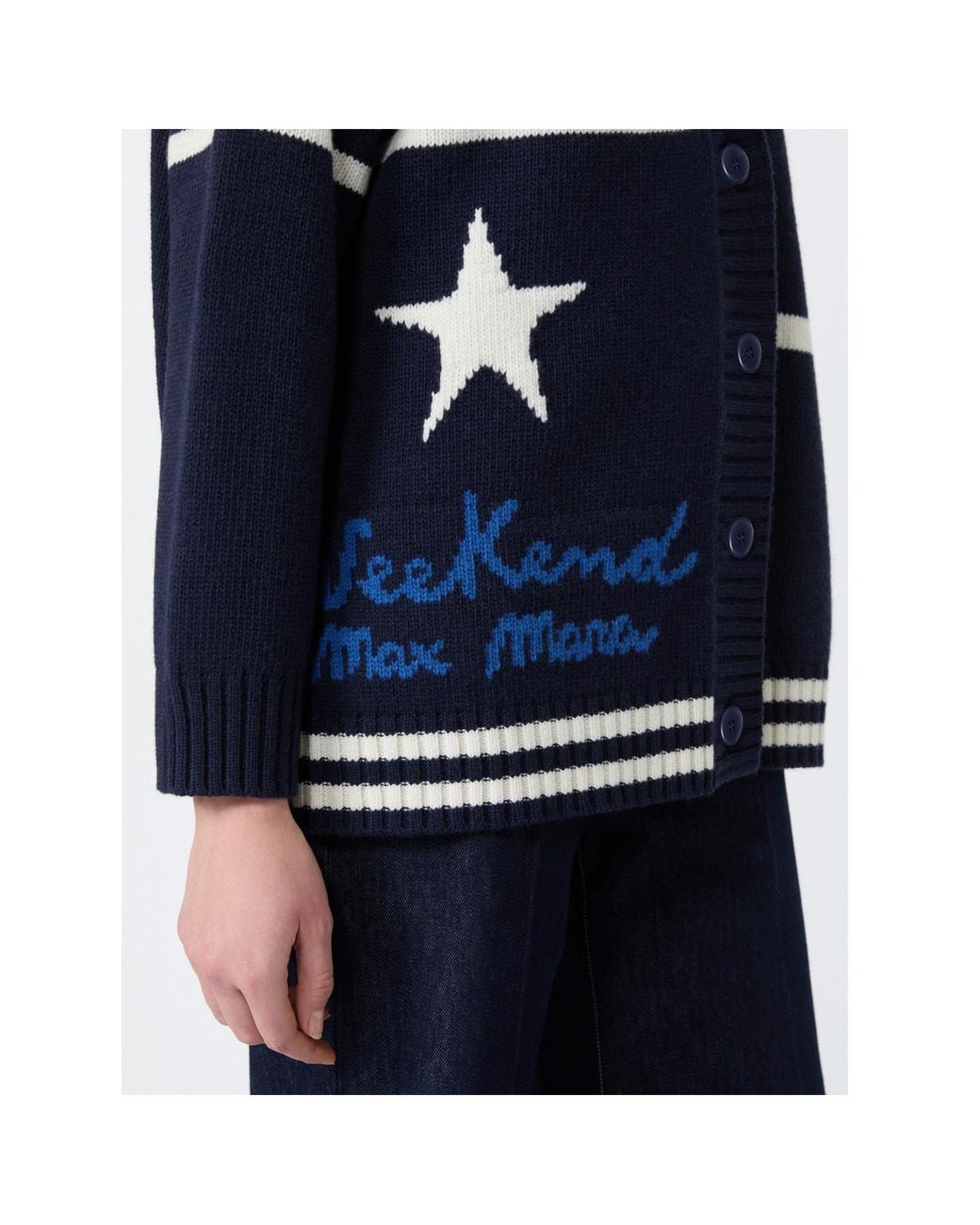 Weekend by Maxmara Blue Belgio Oversized Cardigan