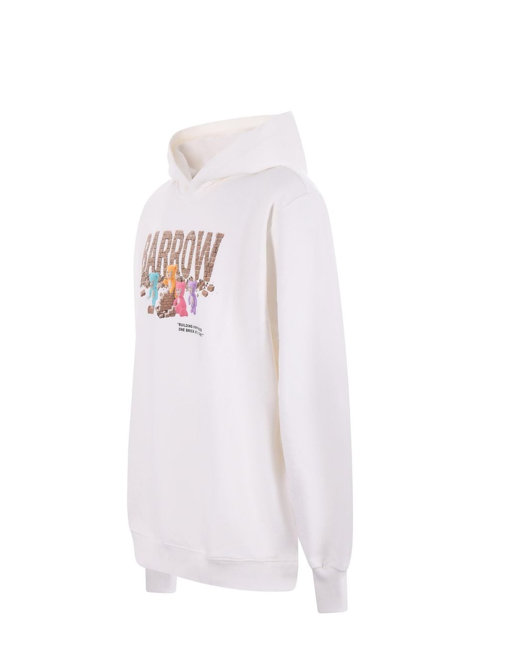 Barrow White Printed Hoodie for men