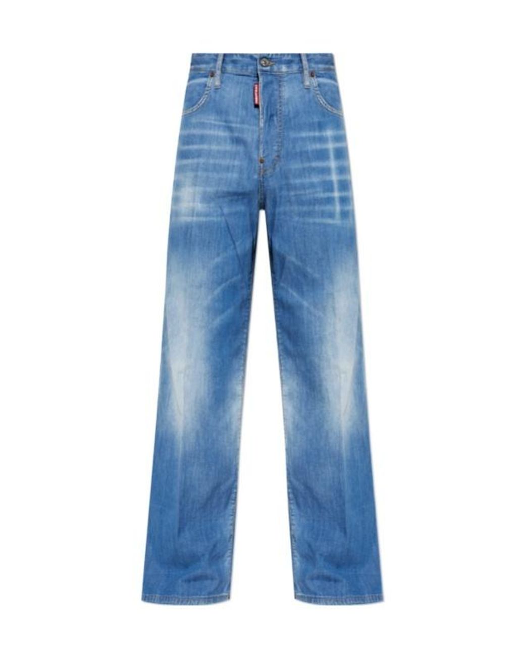 DSquared² Blue Baggy Faded Jeans for men