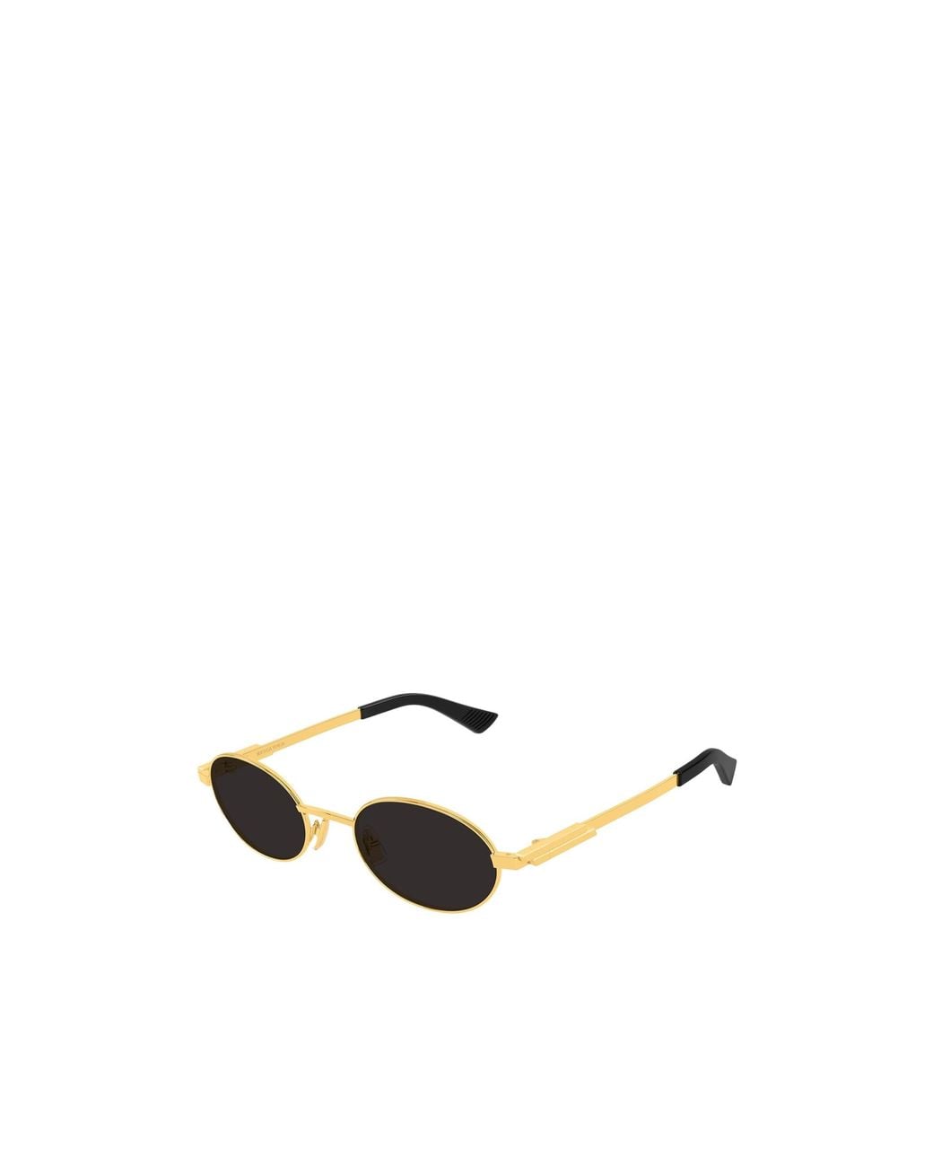 Bottega Veneta White Eyewear Oval Frame Sunglasses