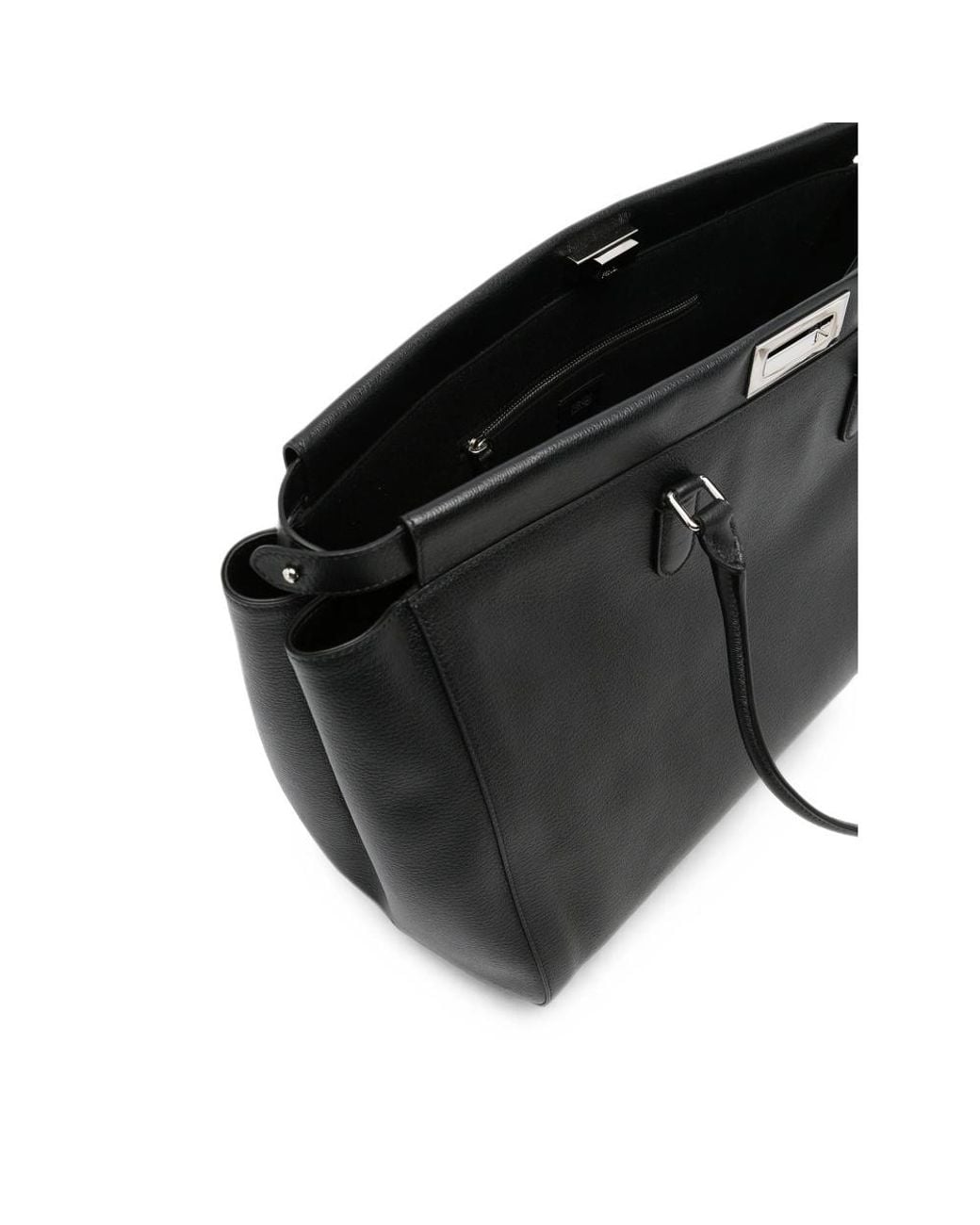 Fendi Black Peekaboo Leather Tote Bag for men