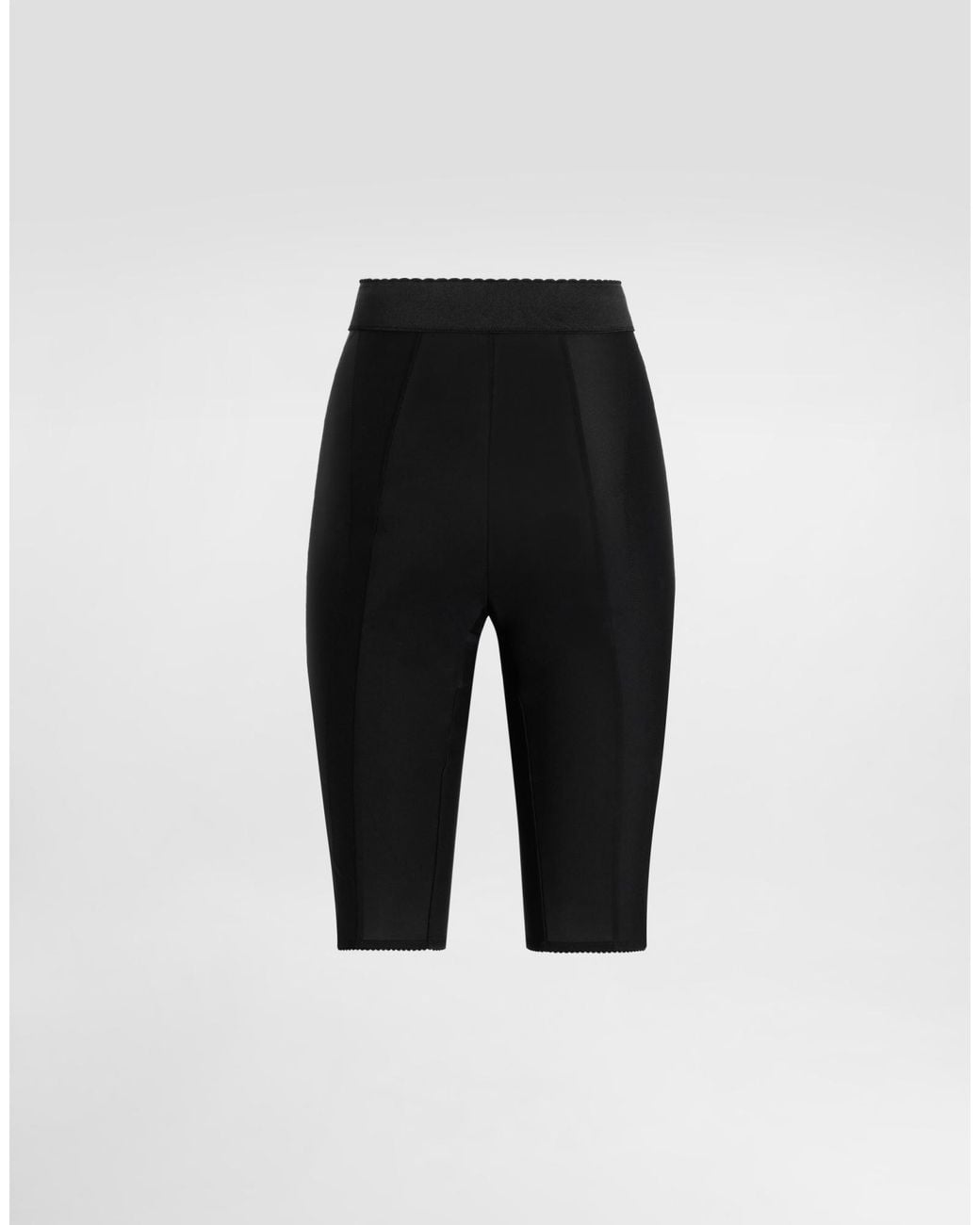 Dolce & Gabbana Black Elastic-Waist Cycling Shorts
