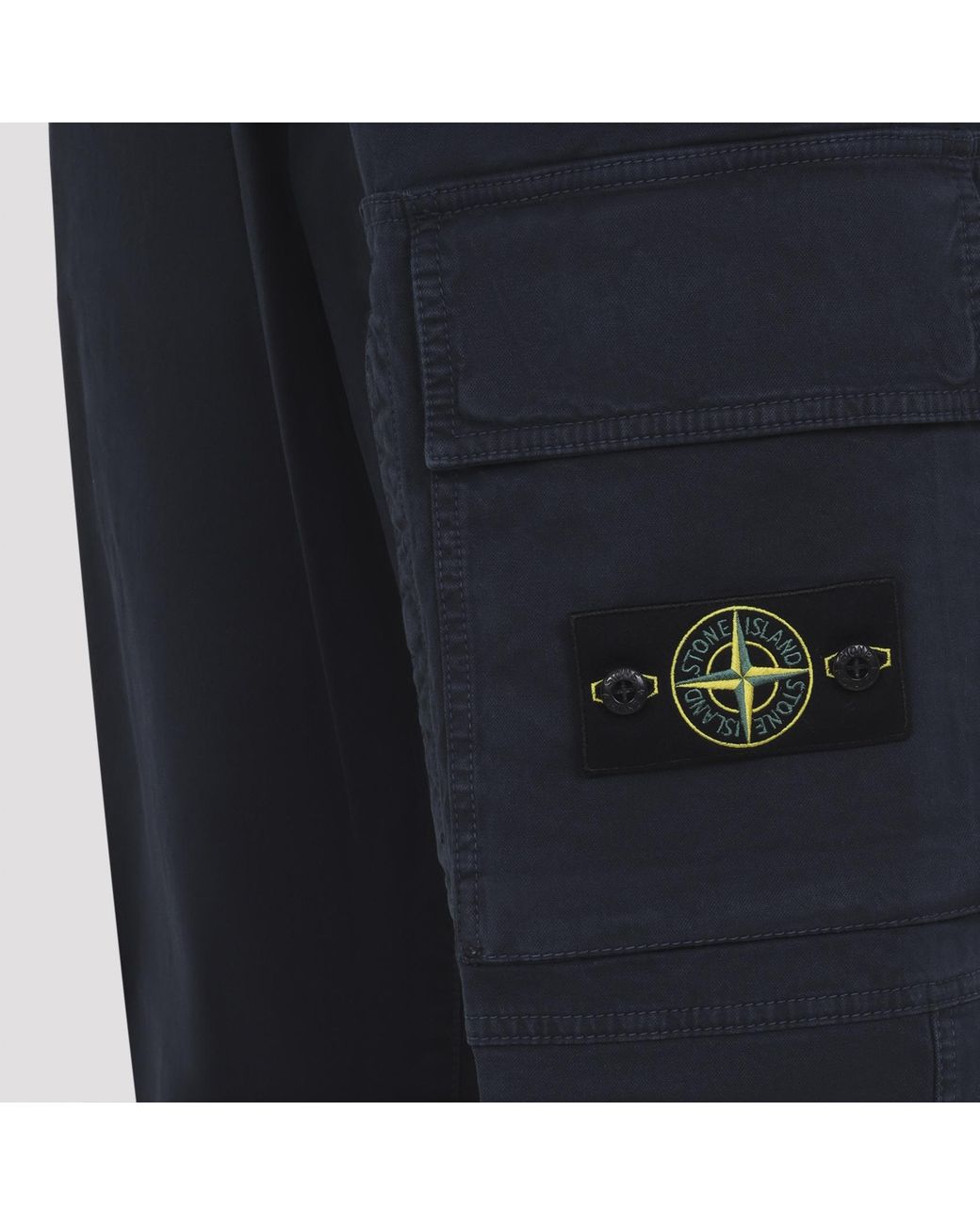 Stone Island Blue Old Effect Jogger Trousers for men
