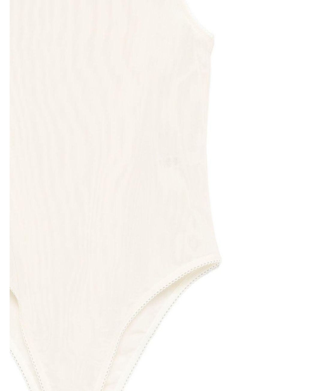 Forte_forte White Scalloped-Trim Top