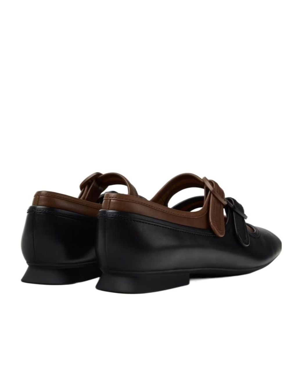 Camper Black Leather Ballerinas For