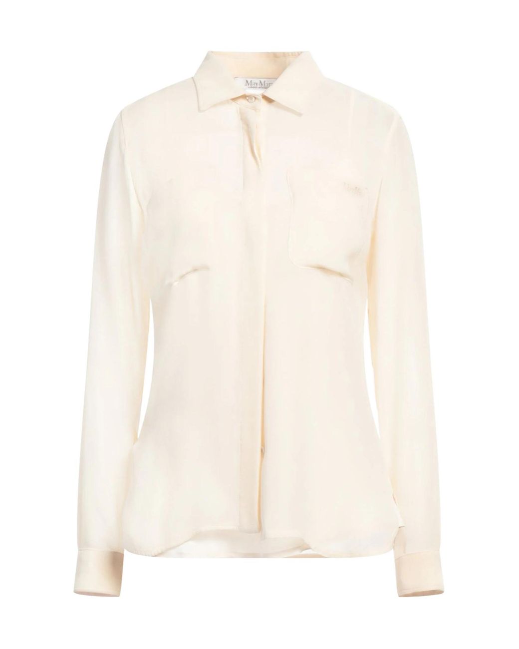Max Mara White Embroidered Logo Shirt