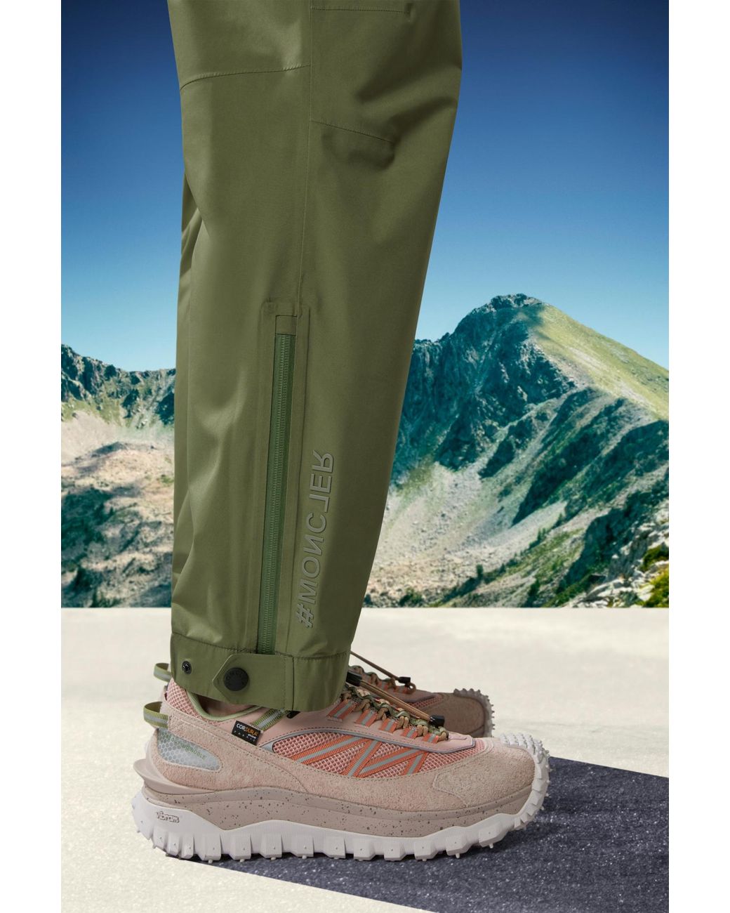 Moncler Green Grenoble Zipped Pockets Tailored Pants for men